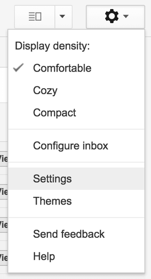 Navigating to Gmail settings
